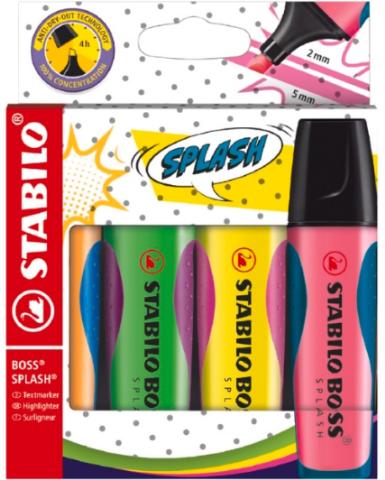 ΣΕΤ STABILO ΥΠΟΓΡΑΜΜΙΣΗΣ 4 ΧΡΩΜΑΤΑ STABILO SPLASH