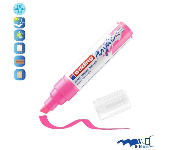 ΑΚΡΥΛΙΚΟΣ ΜΑΡΚΑΔΟΡΟΣ EDDING 5000 5-10ΜΜ FLUORESCENT ΡΙΝΚ 069