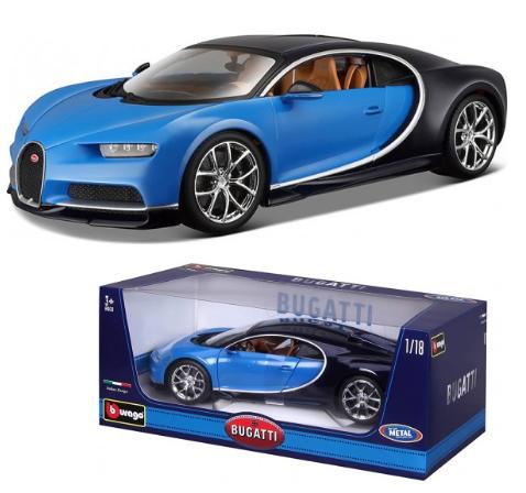BBURAGO 1/18 PLUS BUGATTI CHIRON BLUE