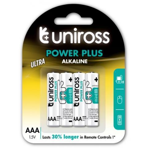 ΜΠΑΤΑΡΙΑ ΑΑΑ ALKALINE UNIROSS MAX POWER 4TEM