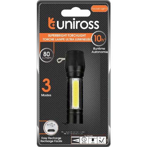 ΦΑΚΟΣ ΤΣΕΠΗΣ LED ΕΠΑΝΑΦΟΡΤΙΖΟΜΕΝΟΣ 80LUMENS UNIROSS