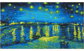 DIAMOND DOTZ DD11.017 STARRY NIGHT OVER THE RHONE (APRES VAN GOGH)