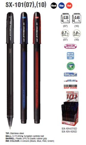ΣΤΥΛΟ ΔΙΑΡΚΕΙΑΣ UNIBALL JETSTREAM SX-101 07 ΚΟΚΚΙΝΟ