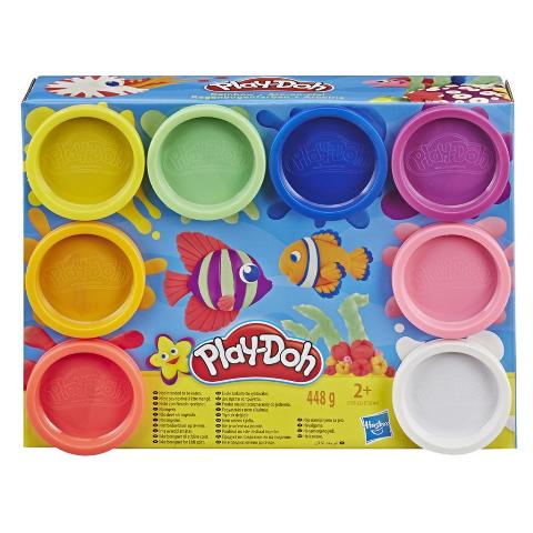 PLAY-DOH HASBRO SET 8TMX-CASE COLORS & CANS ASS.