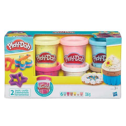 HASBRO PLAY-DOH 6 ΒΑΖΑΚΙΑ ΣΕΤ ΜΕ ΚΟΝΦΕΤΙ