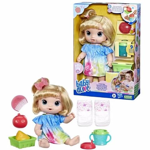 HASBRO BABY ALIVE FRUITY SIPS APPLE BLONDE HAIR