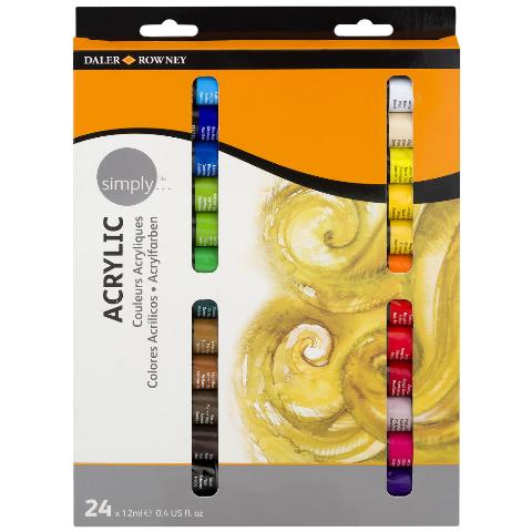 ΣΕΤ ΑΚΡΥΛΙΚΑ 24 ΧΡΩΜΑΤΩΝ 12ML SIMPLY