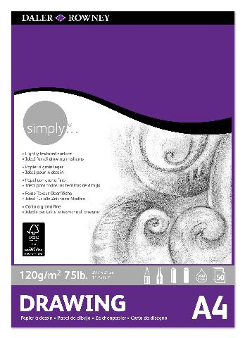 SKETCHBOOK A4 120GR 50Φ SIMPLY DRAWING PAD