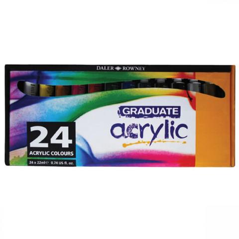 ΣΕΤ ΑΚΡΥΛΙΚΑ 24 ΧΡΩΜΑΤΩΝ 22ML GRADUATE ACRYLIC
