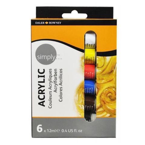 ΣΕΤ ΑΚΡΥΛΙΚΑ 6 ΧΡΩΜΑΤΩΝ 12ML SIMPLY DALER ROWNEY