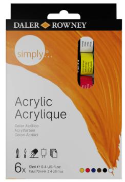 ΣΕΤ ΑΚΡΥΛΙΚΑ 6 ΧΡΩΜΑΤΩΝ 12ML SIMPLY DALER ROWNEY