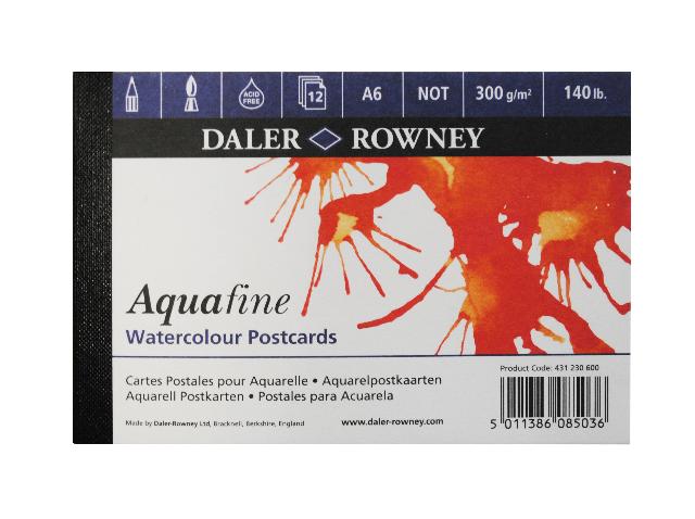 SKETCHBOOK A6 POSTCARD PAD 300GR 12Φ AQUAFINE
