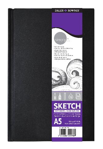 SKETCHBOOK A5 54Φ SIMPLY HARDBOARD SCETCHBOOK BK