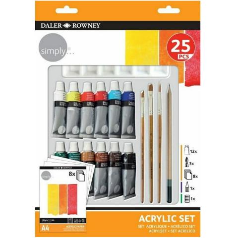 ΣΕΤ ΖΩΓΡΑΦΙΚΗΣ SIMPLY  ACRYLIC SET 25x PAINT SETS