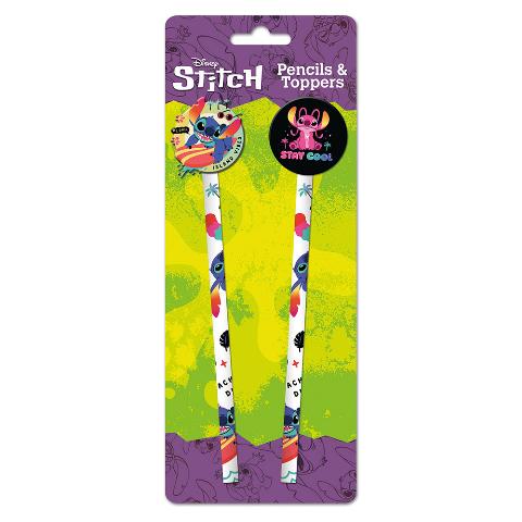 ΣΕΤ 2 ΜΟΛΥΒΙΑ ΜΕ ΓΟΜΑ LILO AND STITCH PENCILS (ACID POPS)