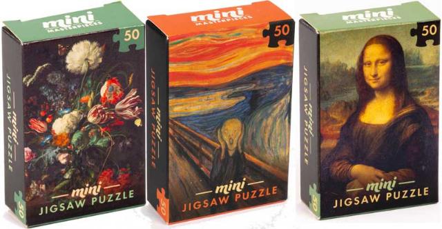 PUZZLE 50TEM ΜΙΝΙ JIGSAW LIBRARY: MINI MASTERPIECES 50 PCS JIGSAWS - 10 DESIGNS