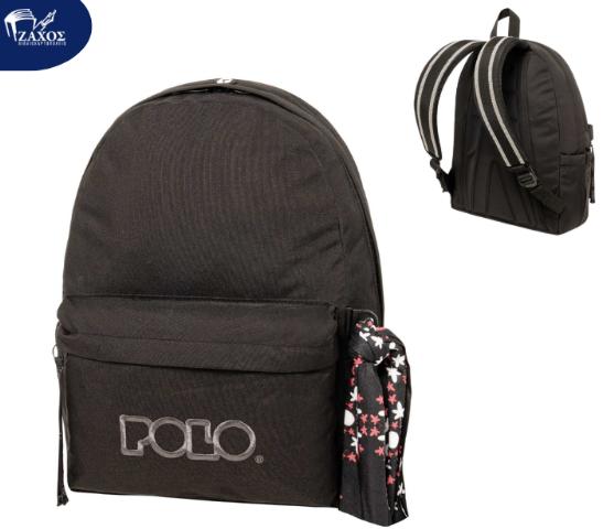 ΤΣΑΝΤΑ POLO ORIGINAL SCARF 2000 BLACK-ΜΑΥΡΟ