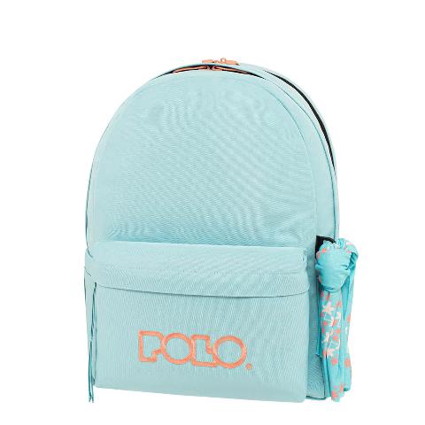 ΤΣΑΝΤΑ POLO ORIGINAL SCARF 5638 CYAN/LIGHT PINK-ΚΥΑΝΟ/ΑΝΟΙΧΤΟ ΡΟΖ
