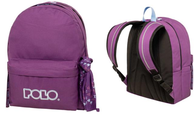 ΤΣΑΝΤΑ POLO ORIGINAL DOUBLE SCARF 4657 VIOLET/LIGHT CYAN-ΒΙΟΛΕΤΙ/ΑΝΟΙΧΤΟ ΚΥΑΝΟ