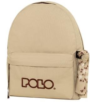 ΤΣΑΝΤΑ POLO ORIGINAL SCARF SAND/CHERRY-ΑΜΜΟΥ/ΒΥΣΣΙΝΙ 7432