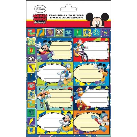 ΕΤΙΚΕΤΕΣ ΣΧΟΛΙΚΕΣ 16ΤΕΜ MICKEY
