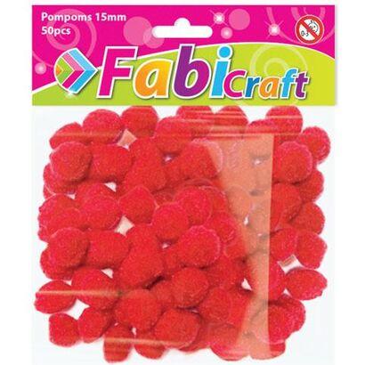 POMPONS 15ΜΜ 50ΤΕΜ ΚΟΚΚΙΝΟ FABI