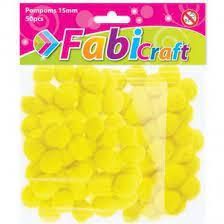 POMPONS 15ΜΜ 50ΤΕΜ ΚΙΤΡΙΝΟ FABI