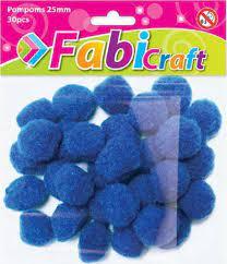 POMPONS 25ΜΜ 30ΤΕΜ FABI ΜΠΛΕ
