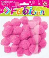 POMPONS 25ΜΜ 30ΤΕΜ FABI ΡΟΖ