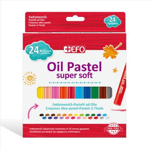 ΛΑΔΟΠΑΣΤΕΛ 24 ΧΡΩΜΑΤΩΝ +EFO SUPER SOFT O10MM x 70MM