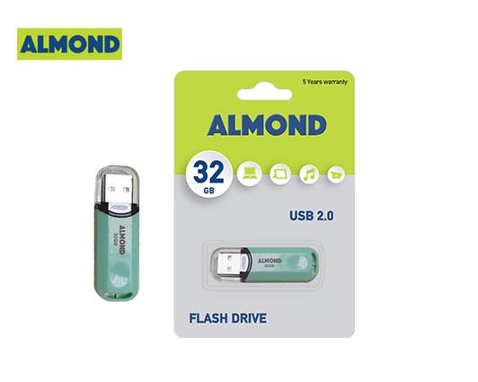 USB 16GB 2.0 ALMOND FLASH DRIVE PASTEL MINT