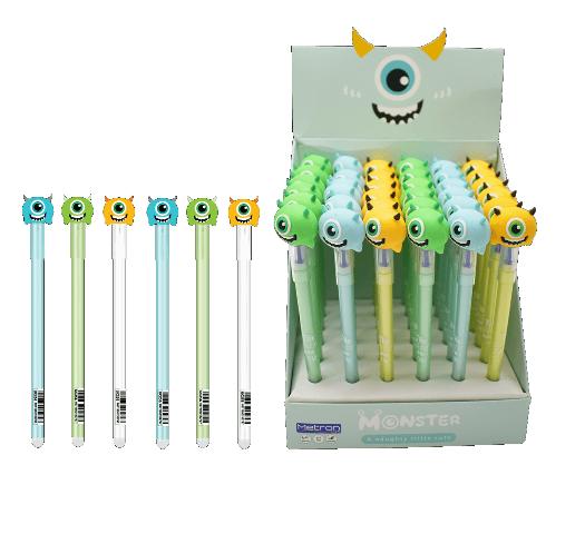ΣΤΥΛΟ GEL ΠΟΥ ΣΒΗΝΕΙ ΜΠΛΕ MΕΛΑΝΙ 0.5mm MONSTER