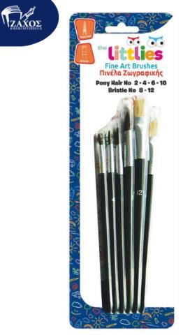 ΣΕΤ ΠΙΝΕΛΑ 6ΤΕΜ ΤΗΕ LITTLIES ΡΟΝΥ HAIR 2-4-6-10 BRISTLE 8-12