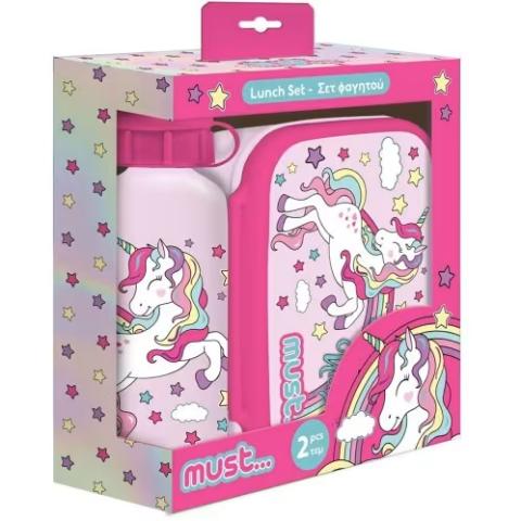 ΣΕΤ ΦΑΓΗΤΟΔΟΧΕΙΟ 800ML & ΠΑΓΟΥΡΙ 500ML ΑΛΟΥΜΙΝΙΟΥ MUST UNICORN