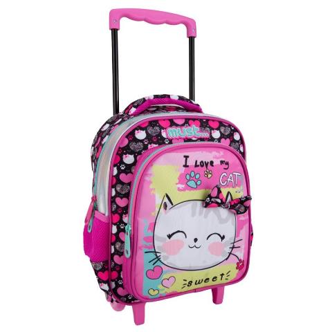 ΤΣΑΝΤΑ ΝΗΠΙΑΓΩΓΕΙΟΥ ΤΡΟΛΛΕΥ 27Χ10Χ31 2ΘΗΚΕΣ CUTE CAT