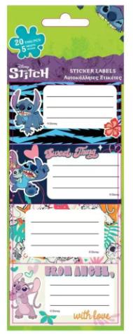 ΕΤΙΚΕΤΕΣ ΣΧΟΛΙΚΕΣ 20TEM LILO & STITCH
