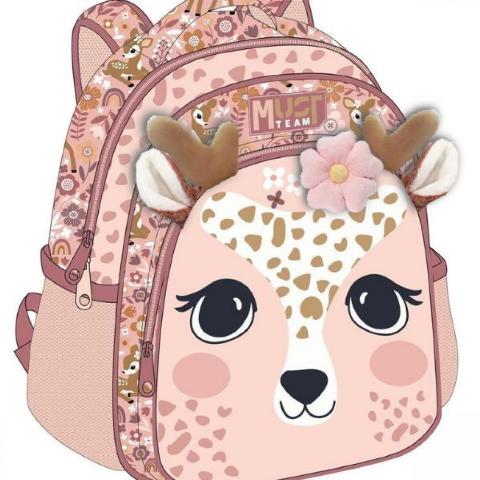 ΤΣΑΝΤΑ ΝΗΠΙΑΓΩΓΕΙΟΥ MUST TEAM 2ΘΗΚΕΣ CUTE DEER 27Χ10Χ31