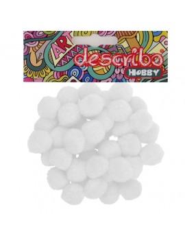 POMPONS 25MM 50TEM ΛΕΥΚΟ DESCRIBO