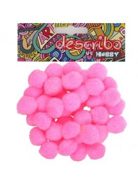 POMPONS 25MM 50TEM ΡΟΖ DESCRIBO