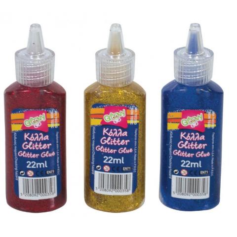 ΧΡΥΣΟΚΟΛΛΑ 22ML GLITTER 6 ΧΡΩΜΑΤΑ GROOVY