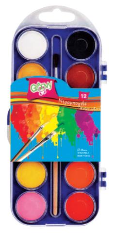 ΝΕΡΟΜΠΟΓΙΕΣ 12 ΧΡΩΜΑΤΩΝ 28CM GROOVY ΜΕ ΠΙΝΕΛΟ