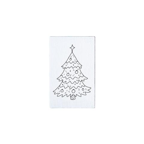 ΣΦΡΑΓΙΔΑ ΧΕΙΡΟΤΕΧΝΙΑΣ M&B STAMP CHRISTMAS TREE (WHITE) 35X55MM