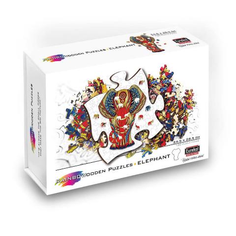 ΞΥΛΙΝΟ ΠΑΖΛ RAINBOW WOODEN PUZZLE - ELEPHANT
