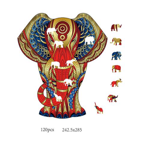ΞΥΛΙΝΟ ΠΑΖΛ RAINBOW WOODEN PUZZLE - ELEPHANT