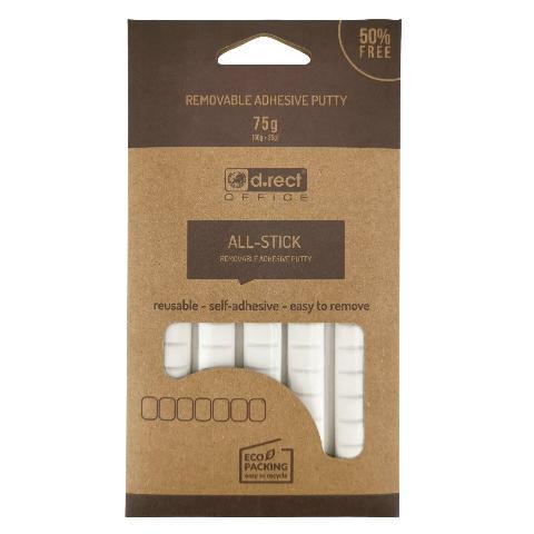 WHITE TACK ΠΛΑΣΤΕΛΙΝΗ D.RECT 50GR+25GR FREE