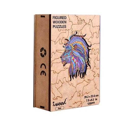 ΞΥΛΙΝΟ ΠΑΖΛ WOODEN FIGURED PUZZLE - LION