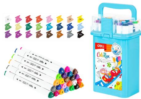 ΜΑΡΚΑΔΟΡΟΙ ΔΙΠΛΗ ΜΥΤΗ 24 ΧΡΩΜΑΤΩΝ DELI COLOR FUN
