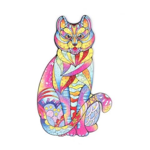 ΞΥΛΙΝΟ ΠΑΖΛ WOODEN JIGSAW PUZZLE - CAT