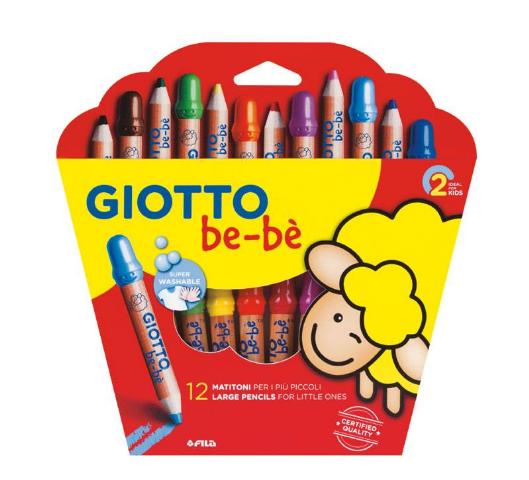ΞΥΛΟΜΠΟΓΙΕΣ ΒΕΒΕ 12 ΧΡΩΜΑΤΩΝ GIOTTO SUPER WASHABLE