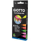 ΜΑΡΚΑΔΟΡΟΙ 6 ΧΡΩΜΑΤΩΝ ΛΕΠΤΟΙ GIOTTO BRUSH SOFT FLUO